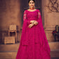 Jyoti Fashion Women's Rani Pink Net Thread Embroidered Designer Lehenga Choli Set | Swadesiicart