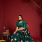 Jyoti Fashion Women's Teal Banglory Silk Floral Printed Designer Lehenga Choli Set | Swadesiicart