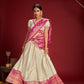 Jyoti Fashion Women's White Jacquard Zari Woven Designer Lehenga Choli Set | Swadesiicart
