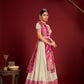 Jyoti Fashion Women's White Jacquard Zari Woven Designer Lehenga Choli Set | Swadesiicart