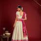 Jyoti Fashion Women's White Jacquard Zari Woven Designer Lehenga Choli Set | Swadesiicart