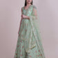 Jyoti Fashion Women's Sea Green Taffeta Silk Thread Embroidered Designer Lehenga Choli Set | Swadesiicart