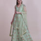 Jyoti Fashion Women's Sea Green Taffeta Silk Thread Embroidered Designer Lehenga Choli Set | Swadesiicart