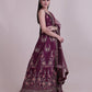 Jyoti Fashion Women's Wine Taffeta Silk Thread Embroidered Designer Lehenga Choli Set | Swadesiicart