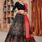 Jyoti Fashion Women's Black Jacquard Zari Woven Designer Lehenga Choli Set | Swadesiicart