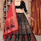 Jyoti Fashion Women's Black Jacquard Zari Woven Designer Lehenga Choli Set | Swadesiicart