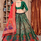 Jyoti Fashion Women's Dark Green Jacquard Zari Woven Designer Lehenga Choli Set | Swadesiicart