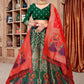 Jyoti Fashion Women's Dark Green Jacquard Zari Woven Designer Lehenga Choli Set | Swadesiicart