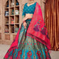 Jyoti Fashion Women's Sky Blue Jacquard Zari Woven Designer Lehenga Choli Set | Swadesiicart