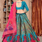 Jyoti Fashion Women's Sky Blue Jacquard Zari Woven Designer Lehenga Choli Set | Swadesiicart