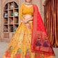 Jyoti Fashion Women's Yellow Jacquard Zari Woven Designer Lehenga Choli Set | Swadesiicart