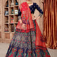 Jyoti Fashion Women's Navy Blue Jacquard Zari Woven Designer Lehenga Choli Set | Swadesiicart