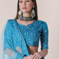Jyoti Fashion Women's Sky Blue Taffeta Silk Thread Embroidered Designer Lehenga Choli Set | Swadesiicart