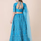 Jyoti Fashion Women's Sky Blue Taffeta Silk Thread Embroidered Designer Lehenga Choli Set | Swadesiicart