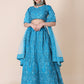 Jyoti Fashion Women's Sky Blue Taffeta Silk Thread Embroidered Designer Lehenga Choli Set | Swadesiicart