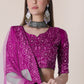 Jyoti Fashion Women's Purple Taffeta Silk Thread Embroidered Designer Lehenga Choli Set | Swadesiicart