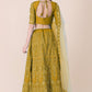 Jyoti Fashion Women's Mustard Taffeta Silk Thread Embroidered Designer Lehenga Choli Set | Swadesiicart