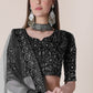 Jyoti Fashion Women's Black Taffeta Silk Thread Embroidered Designer Lehenga Choli Set | Swadesiicart