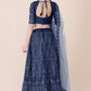 Jyoti Fashion Women's Navy Blue Taffeta Silk Thread Embroidered Designer Lehenga Choli Set | Swadesiicart