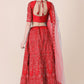 Jyoti Fashion Women's Red Taffeta Silk Thread Embroidered Designer Lehenga Choli Set | Swadesiicart