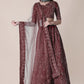 Jyoti Fashion Women's Maroon Taffeta Silk Thread Embroidered Designer Lehenga Choli Set | Swadesiicart