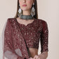 Jyoti Fashion Women's Maroon Taffeta Silk Thread Embroidered Designer Lehenga Choli Set | Swadesiicart