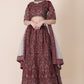 Jyoti Fashion Women's Maroon Taffeta Silk Thread Embroidered Designer Lehenga Choli Set | Swadesiicart