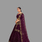 Jyoti Fashion Women's Purple Net Thread Embroidered Designer Lehenga Choli Set | Swadesiicart