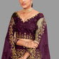 Jyoti Fashion Women's Purple Net Thread Embroidered Designer Lehenga Choli Set | Swadesiicart