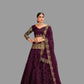 Jyoti Fashion Women's Purple Net Thread Embroidered Designer Lehenga Choli Set | Swadesiicart