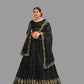 Jyoti Fashion Women's Black Net Thread Embroidered Designer Lehenga Choli Set | Swadesiicart
