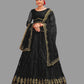 Jyoti Fashion Women's Black Net Thread Embroidered Designer Lehenga Choli Set | Swadesiicart