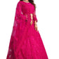 Jyoti Fashion Women's Dark Pink Net Thread Embroidered Designer Lehenga Choli Set | Swadesiicart