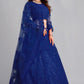 Jyoti Fashion Women's Blue Net Thread Embroidered Designer Lehenga Choli Set | Swadesiicart