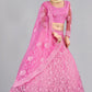 Jyoti Fashion Women's Baby Pink Net Thread Embroidered Designer Lehenga Choli Set | Swadesiicart