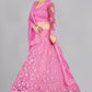 Jyoti Fashion Women's Baby Pink Net Thread Embroidered Designer Lehenga Choli Set | Swadesiicart