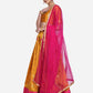 Jyoti Fashion Women's Pink Taffeta Silk Zari Woven Lehenga Choli with Dupatta | Swadesiicart