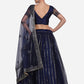 Jyoti Fashion Women's Navy Blue Net Sequins Embroidered Lehenga Choli with Dupatta | Swadesiicart