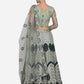 Jyoti Fashion Women's Sea Green Net Thread Embroidered Lehenga Choli with Dupatta | Swadesiicart