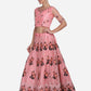 Jyoti Fashion Women's Baby Pink Net Thread Embroidered Lehenga Choli with Dupatta | Swadesiicart