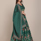 Jyoti Fashion Women's Bottle Green Crepe Floral Printed Lehenga Choli with Dupatta | Swadesiicart