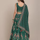 Jyoti Fashion Women's Bottle Green Crepe Floral Printed Lehenga Choli with Dupatta | Swadesiicart
