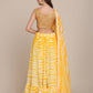 Jyoti Fashion Women's Yellow Georgette Shibori Print Work Lehenga Choli with Dupatta | Swadesiicart