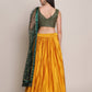 Jyoti Fashion Women's Yellow Satin Silk Platted Work Lehenga Choli with Dupatta | Swadesiicart