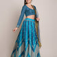Jyoti Fashion Women's Rama Silk Blend Zari Woven Lehenga Choli with Dupatta | Swadesiicart