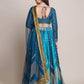Jyoti Fashion Women's Rama Silk Blend Zari Woven Lehenga Choli with Dupatta | Swadesiicart
