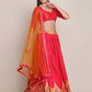 Jyoti Fashion Women's Pink Silk Blend Zari Woven Lehenga Choli with Dupatta | Swadesiicart