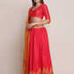 Jyoti Fashion Women's Pink Silk Blend Zari Woven Lehenga Choli with Dupatta | Swadesiicart