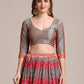 Jyoti Fashion Women's Grey Jacquard Silk Gold Woven & Platted Work Lehenga Choli with Dupatta | Swadesiicart