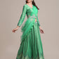 Jyoti Fashion Women's Sea Green Jacquard Silk Gold Woven & Platted Work Lehenga Choli with Dupatta | Swadesiicart